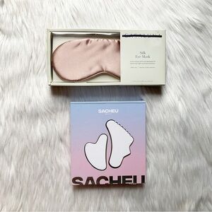 Sacheu Professional Gua Sha Set & Casaluna Silk Eye Masks  home spa asmr